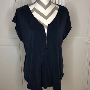 Green Envelope Blue Zip Up Tee